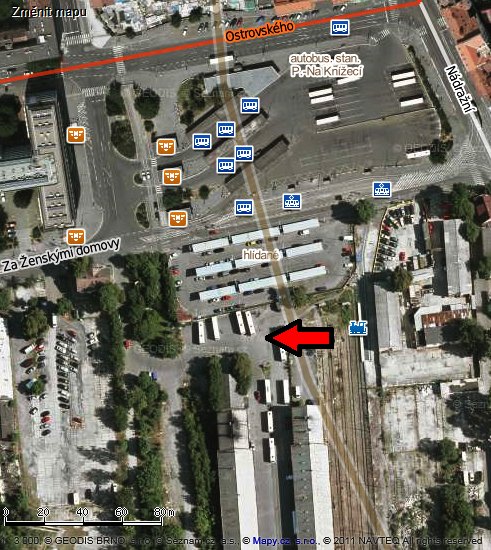 Místo srazu Na Knížecí